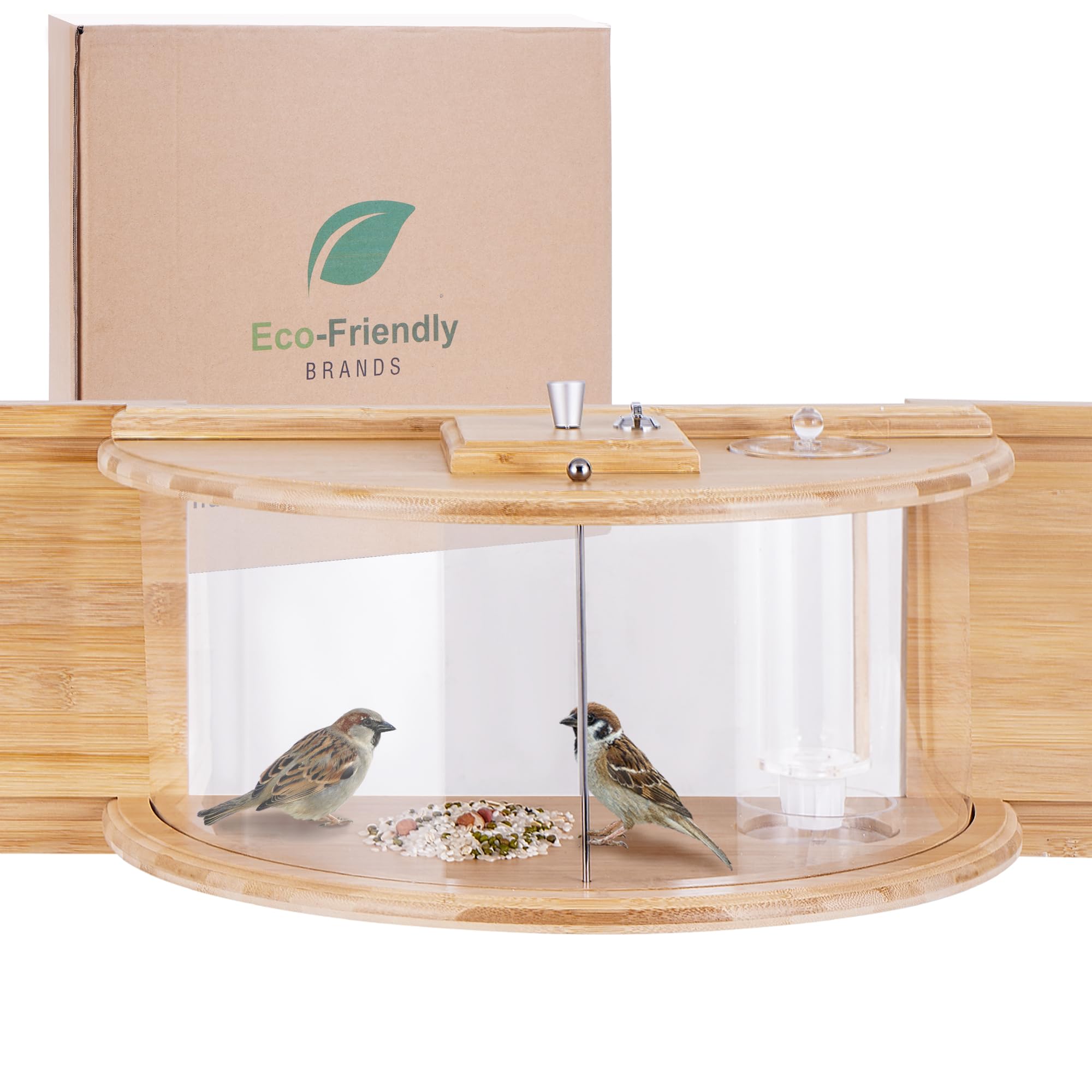 Eco-Friendly Window Bird Feeder with Waterer: Enjoy Watching Birds from The Comfort of Your Own Home While Reducing Your Environmental Impact - Durable and Long-Lasting Feeder with Large Capacity
