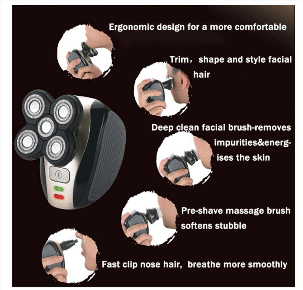EZBald™ Bald Head Shaver Cordless Rechargeable Hair Clipper Trimmer Groomer